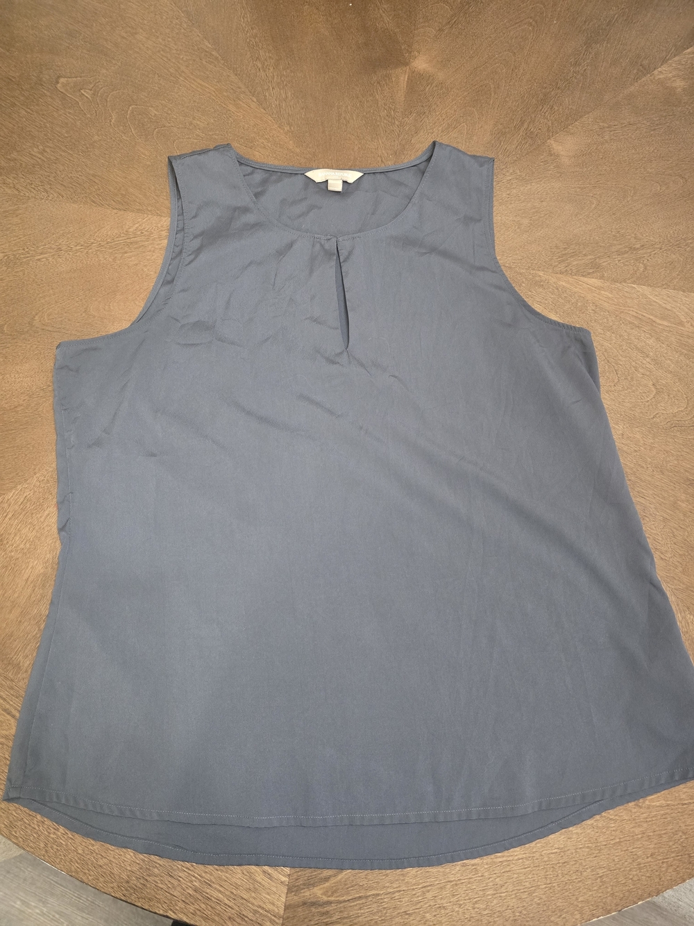 Banana Republic Slate-Gray Key Hole Sleeveless Blouse Size Petite PL